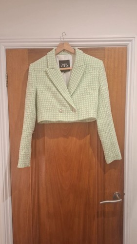 Zara mint green tweed boucle - zara,