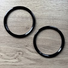 Fiat 500 / Abarth 595 2016on Gloss Black Vent Cover Rings 