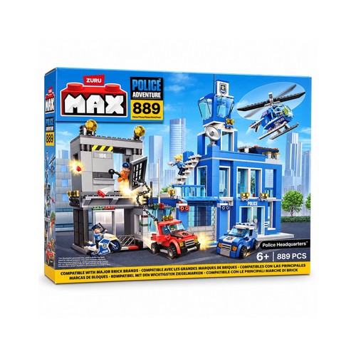 889pcs police station building - police,