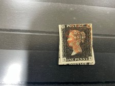 1d Black good Margins. Part of stam to Botox and to the left Red MX. N15