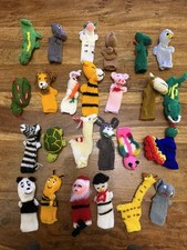 25  HAND KNITTED FINGER PUPPETS STORY TELLING  STOCKING FILLERS ADVENT CALENDAR
