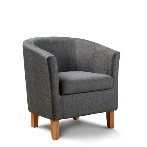 Dark grey fabric tub - grey,