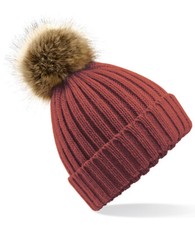 Bobble Hat Faux Fur Chunky