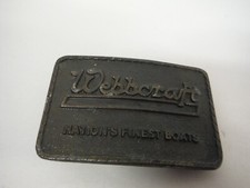 vintage Webbcraft Nations finest boats SPEED BOAT RACING  brass BELT BUCKLE