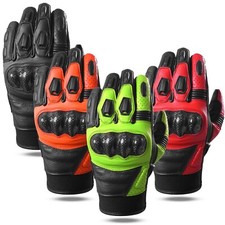 Leather motorbike gloves - leather,
