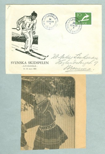 Sweden 1954 cover cachet - 1954, cover.