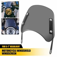 Universal Motorcycle HeadBulb Windshield Screen Deflector Windscreen Smoked