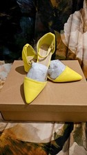 Lime Green/Yellow Block Heels