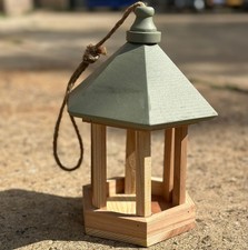 Wooden Hanging Bird Feeder