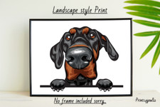 DOBERMAN PET DOG A4 PICTURE