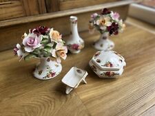 Royal  Albert old country roses hand painted decorative ornaments bundle 