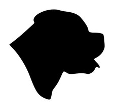 Rottweiler Head Vinyl Decal