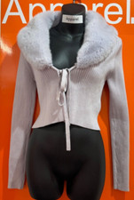 Zara Lilac Cropped Cardigan