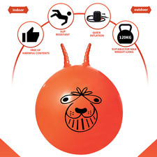 Large Exercise Retro Jump Giant Space Hopper Toy Kids Adult Party Game Free Pump