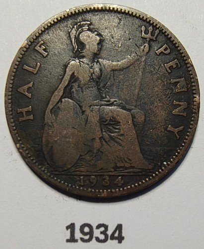 1934 king george half - ,