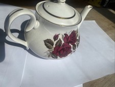 Vintage Mayfair Bone China Teapot Floral Pattern with Gold Trim