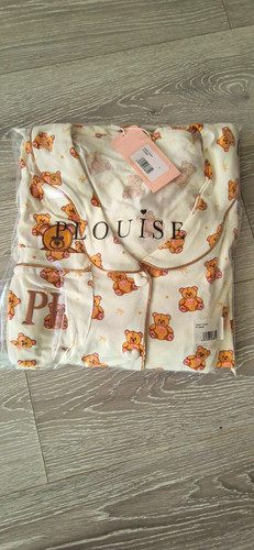 Plouise satin teddy bear - plouise, print