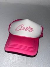 Pink White Corteiz CRTZ Trucker Cap Adjustable