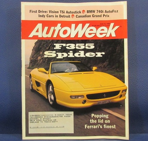 Autoweek magazine june - 19, 1995