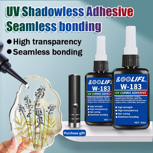 Transparent resin glue - transparent, uv