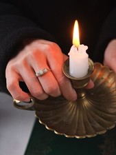 Vintage 9ct Gold Opal Diamond Ring | English Hallmarked Statement Piece