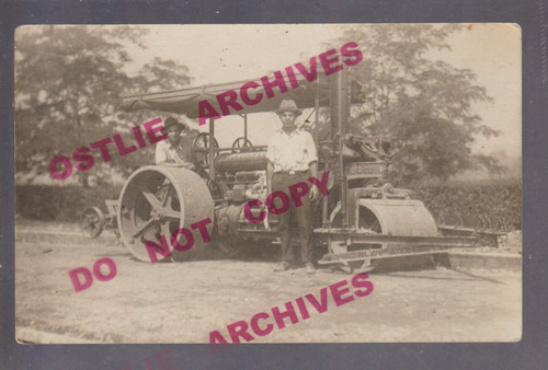 Rppc c1915 steam - steam, roller