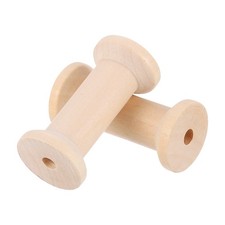2Pcs Wooden Spools of Crafts
