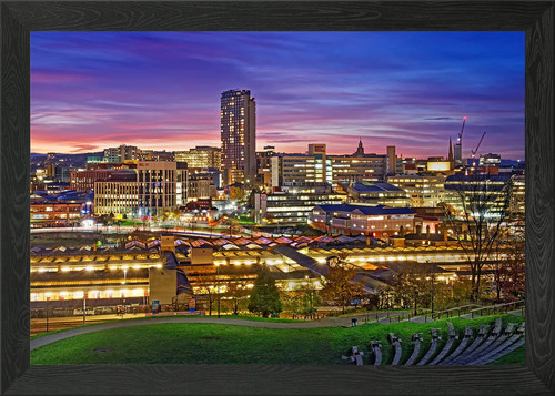 Sheffield cityscape dusk - at,