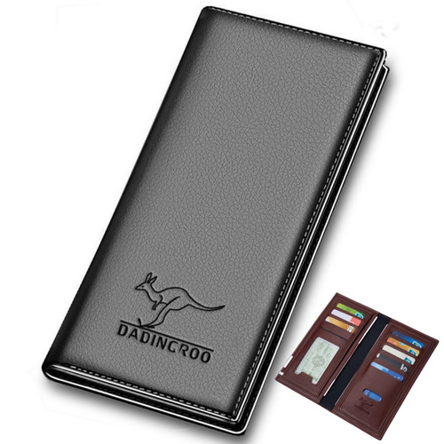 Leather men long wallet - leather, with