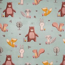 Canvas Fabric - Cute Forest