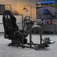 Marada Sim Racing Cockpit with Seat Wheel Stand Fit Logitech G29 G920 G923 GPRO