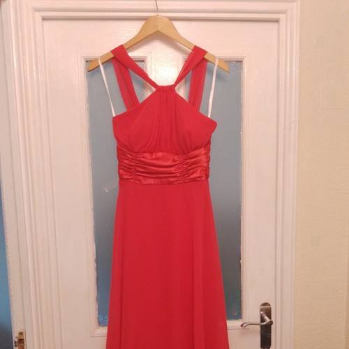 Chiffon occasion dress cherry - chiffon, dress,cherry