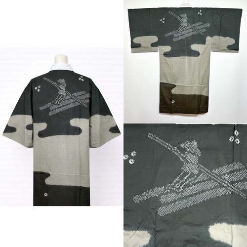 Men pure silk kimono robe - silk,