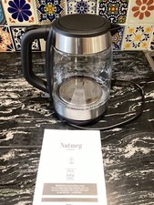 Nutmeg Home Glass Kettle 1.7