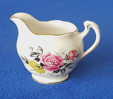 Vintage Royal Vale Milk Jug Bone China Rose Pattern VGC