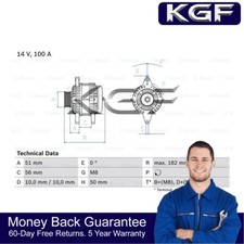 KGF Alternator Fits Vauxhall