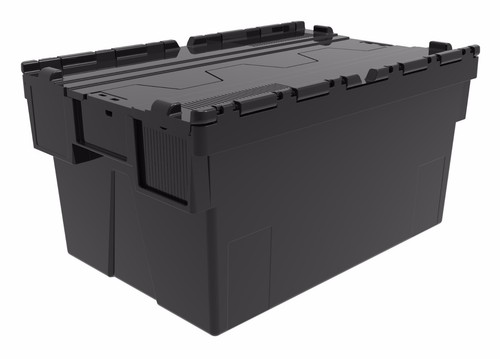 Attached lid tote box 60 - attached,