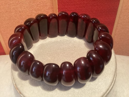 Vtg dark cherry red bakelite - dark,