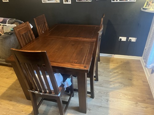 Dark wood rectangular dining - wood,