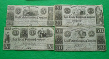 Mississippi & Alabama Real Estate Banking Company Notes, 5 10 20 & $50, 1839