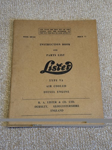 Lister instruction book - lister,