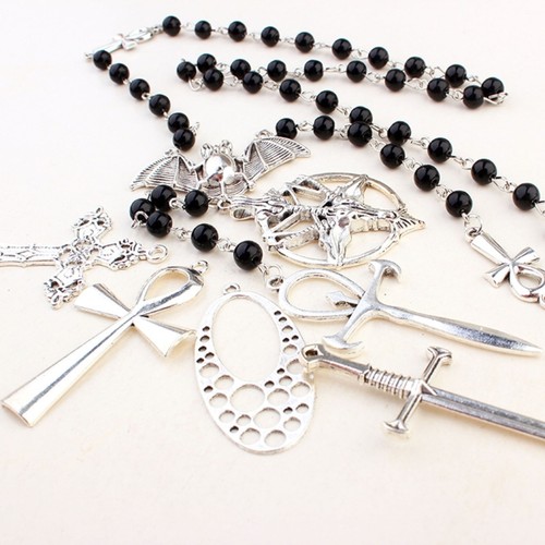Gothic cross rosary beaded - cross,