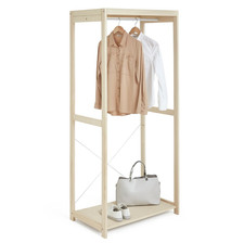 Habitat Flicka Open Single Rail Wardrobe - Pine | Clothes Rack, Hanging Rail, Sl