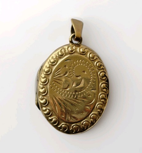 Locket 9ct rolled gold pendant - locket,