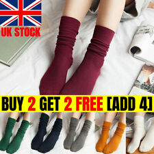Women Slouch Scrunchy Socks High Boot Cotton Lady Girl Long Loose Stacked Socks