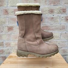 Alpine Snowsports Boots Womens UK 7 Beige Nubuck Fleece Lined Ewenique