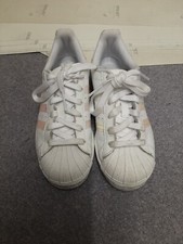 White Adidas La Marque Aux 3 Bandes Size UK 3