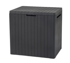 Keter City 113L Outdoor 96% Recycled Small Balcony Garden Furniture Storage Box