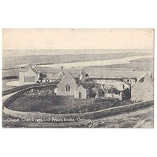 ORONSAY Chapel, Churchyard & Prior's House, Postcard Postmark Colonsay c1926