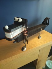 Dog Lovers Ornament. Handmade One Off. 'He Ain't Right' Shelf Topper.